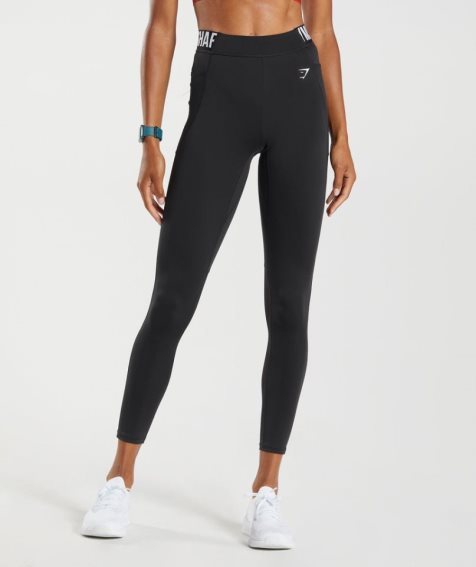 Women's Gymshark Training Brandmark Leggings Black | CA D15736